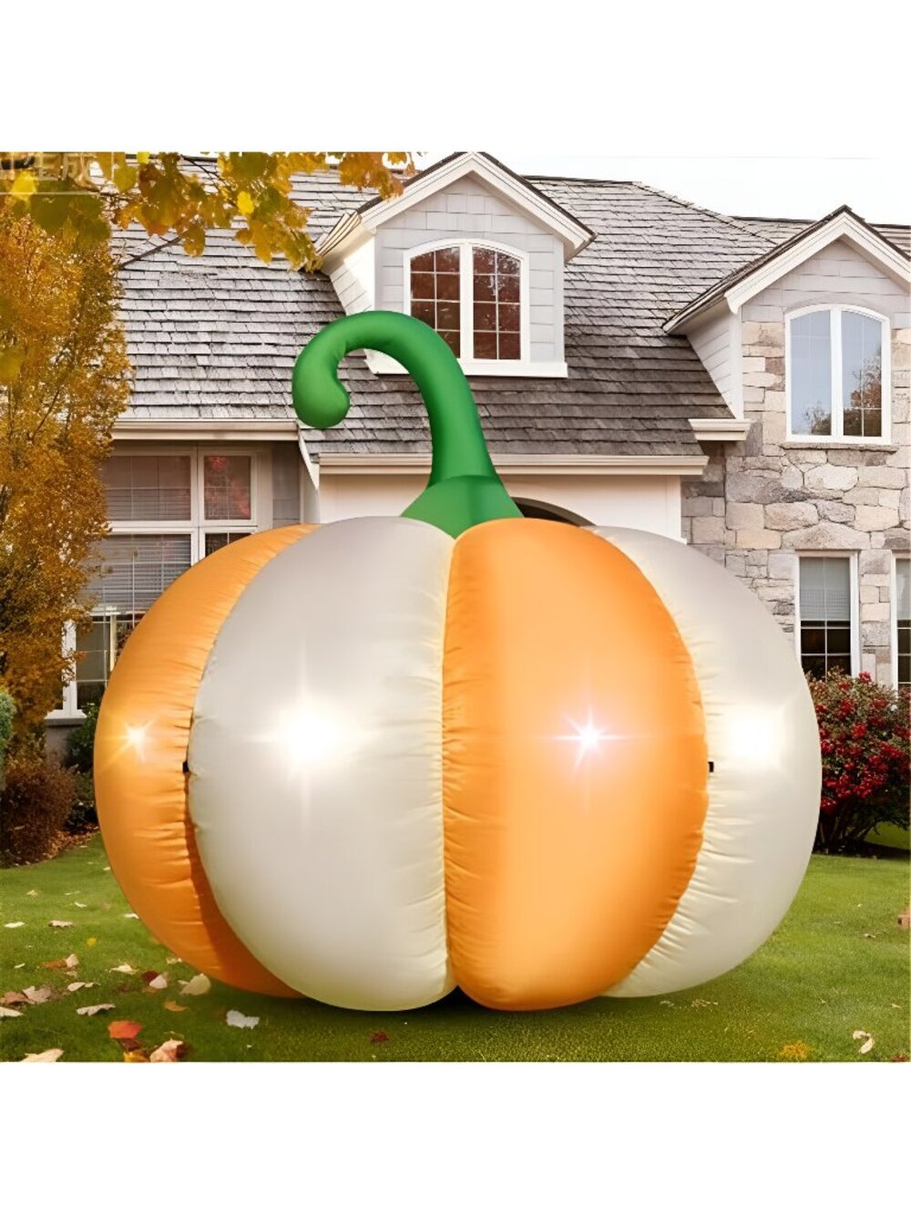 4.6FT Halloween Inflatable Pumpkin Outdoor Decorations, Giant Blow Up Orange